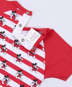 Disney Φορμάκι Κοντομάνικο με Σχέδιο Μίκυ Μάους - Κόκκινο
