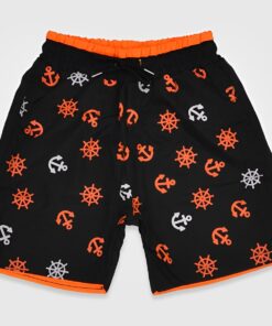 Παιδικό Μαγιό Σορτς με Σχέδιο Άγκυρες - Μαύρο