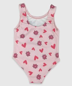 Μαγιό Ολόσωμο με Σχέδιο Καμηλοπάρδαλη "Be Happy" - Σομόν