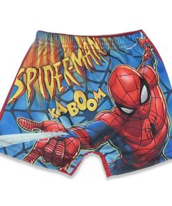 Μαγιό Σετ με Μποξεράκι, Μπλούζα και Σκουφάκι με Σχέδιο Υπερήρωα