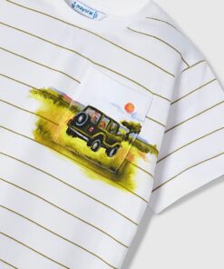 Mayoral Σετ Κοντομάνικη Μπλούζα και Βερμούδα με Ριγωτό Σχέδιο