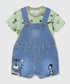 Mayoral Σετ Τζιν Σαλοπέτα και Κοντομάνικη Μπλούζα