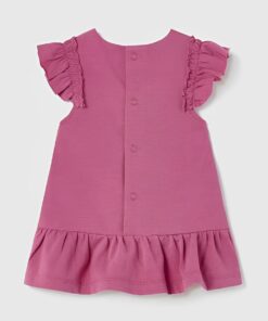 Mayoral Βρεφικό Φορεματάκι Αμάνικο με Βολάν - Μπορντό