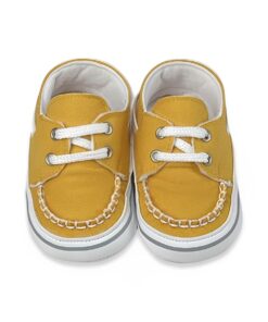 Παπουτσάκια Βρεφικά Αγκαλιάς με Κορδονάκια - Κίτρινα (70013)