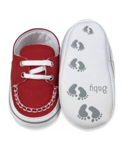 Παπουτσάκια Βρεφικά Αγκαλιάς με Κορδονάκια - Κόκκινα (70005)