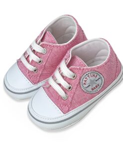 Παπουτσάκια Βρεφικά Αγκαλιάς με Κορδονάκια - Ροζ (69998)