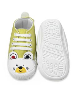 Παπουτσάκια Βρεφικά Αγκαλιάς με Σχέδιο Ζωάκι - Κίτρινα (70055)