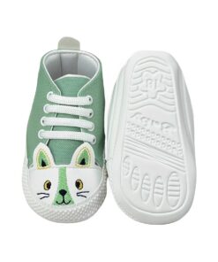 Παπουτσάκια Βρεφικά Αγκαλιάς με Σχέδιο Ζωάκι - Πράσινα (70121)