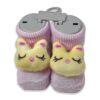 Βρεφικές Καλτσούλες Κουδουνίστρα με Τρισδιάστατο Ζωάκι - Ροζ (70275)