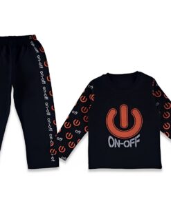 Παιδικό Σετ Μπλούζα και Παντελόνι "ON - OFF" - Μαύρο