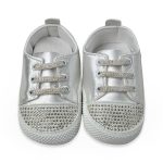 Παπουτσάκια Βρεφικά Αγκαλιάς με Κορδονάκια και Τρουκς - Μπεζ (70572)