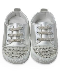 Παπουτσάκια Βρεφικά Αγκαλιάς με Κορδονάκια και Τρουκς - Μπεζ (70572)