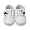 Παπουτσάκια Βρεφικά Αγκαλιάς με Σχέδιο Ρίγα στο Πλάι - Άσπρα (70636)