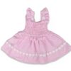 Βρεφικό Φορεματάκι με Βολάν και Σχέδιο Λουλουδάκια - Ροζ