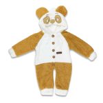 Φορμάκι Χειμερινό Fleece με Κουκούλα σε Σχέδιο Πάντα - Καφέ (73363)