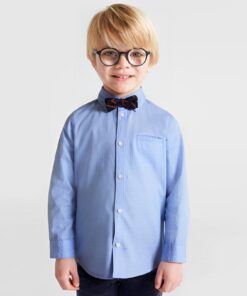 Mayoral Παιδικό Σετ Πουκάμισο με Παπιγιόν και Παντελόνι Καμπαρντινέ - Μπλε