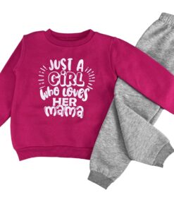 Παιδικό Σετ Χοντρές Φόρμες Φούτερ, Μπλούζα και Παντελόνι με Σχέδιο - Φουξ (73142)