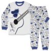 Παιδικό Σετ Μπλούζα και Παντελόνι με Σχέδιο Κιθάρα "Rock On" - Μπλε