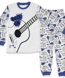 Παιδικό Σετ Μπλούζα και Παντελόνι με Σχέδιο Κιθάρα "Rock On" - Μπλε
