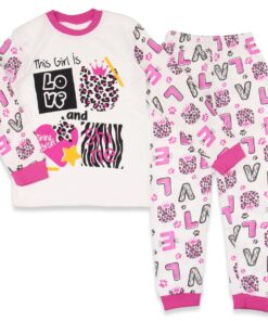Παιδικό Σετ Μπλούζα και Παντελόνι "This Girl Is Love And Shine" - Φουξ