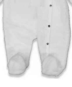 Βρεφικό Φορμάκι Fleece με Κουκούλα και Κορώνα – Παπιγιόν (73424)