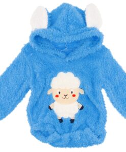 Βρεφικό Κορμάκι Fleece Μακρυμάνικο με Σχέδιο Προβατάκι - Μπλε