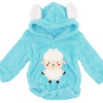 Βρεφικό Κορμάκι Fleece Μακρυμάνικο με Σχέδιο Προβατάκι - Βεραμάν