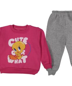 Βρεφικό Σετ Χοντρές Φόρμες Φούτερ, Μπλουζίτσα και Παντελόνι με Ήρωα Κινουμένων Σχεδίων - Φουξ (ΤΟΥ-72889)