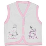 Βρεφικό Βαμβακερό Ζακετάκι Μακό Αμάνικο - Ροζ (73368)