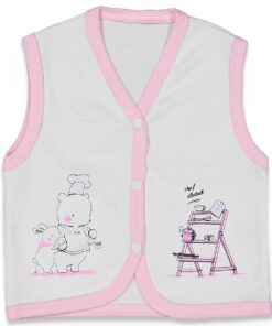 Βρεφικό Βαμβακερό Ζακετάκι Μακό Αμάνικο - Ροζ (73368)