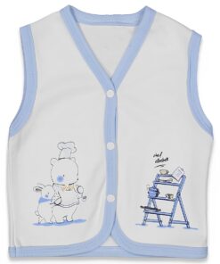 Βρεφικό Βαμβακερό Ζακετάκι Μακό Αμάνικο - Γαλάζιο (73356)