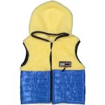 Ζακετάκι Αμάνικο Fleece με Κουκούλα - Κίτρινο (72680)