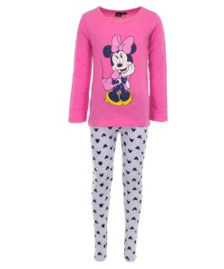 Disney Παιδικό Σετ Μπλούζα και Κολάν Παντελόνι με Σχέδιο Φιγούρα Μίννι Μάους - Ροζ (74708)