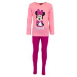 Disney Παιδικό Σετ Μπλούζα και Κολάν Παντελόνι με Σχέδιο Φιγούρα Μίννι Μάους - Σομόν (74819)