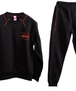 Joyce Παιδικό Σετ Χοντρές Φόρμες Φούτερ, Μπλούζα και Παντελόνι - Μαύρο (2364129)