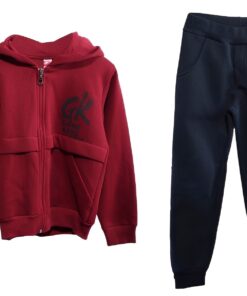 Joyce Παιδικό Σετ Φόρμες Χοντρές Μπλούζα με Κουκούλα και Παντελόνι - Μπορντό (2364102)