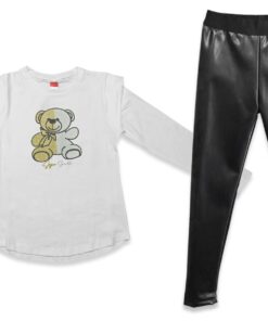 Joyce Παιδικό Σετ Μπλούζα και Παντελόνι με Σχέδιο - Άσπρο (2363177)