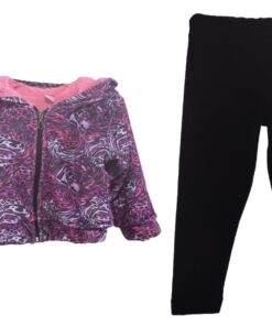 Joyce Παιδικό Χειμερινό Σετ Βελουτέ Ζακέτα και Κολάν Παντελόνι - Μωβ (2361124)