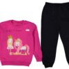 Παιδικό Σετ Φόρμες Χοντρές Μπλούζα και Παντελόνι με Σχέδιο - Φουξ (74473)