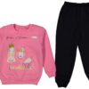 Παιδικό Σετ Φόρμες Χοντρές Μπλούζα και Παντελόνι με Σχέδιο - Ροζ (74485)