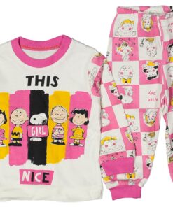 Παιδικό Σετ Μπλουζίτσα και Παντελονάκι με Ήρωα Κινουμένων Σχεδίων "Nice Girl" - Φούξια (75414)