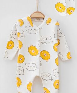 Φορμάκι Βρεφικό με Σχέδιο και Κλειστά Ποδαράκια – Κίτρινο (76947)