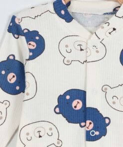 Φορμάκι Βρεφικό με Σχέδιο Αρκουδάκια και Κλειστά Ποδαράκια - Μπλε (76961)