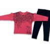 Joyce Παιδικό Σετ Φόρμες Λεπτές Μπλούζα με Βολάν και Παντελόνι Κολάν  - Άνιμαλ Πριντ (2361139)