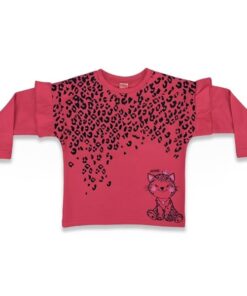 Joyce Παιδικό Σετ Φόρμες Λεπτές Μπλούζα με Βολάν και Παντελόνι Κολάν  - Άνιμαλ Πριντ (2361139)