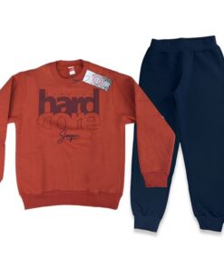 Joyce Παιδικό Σετ Χοντρές Φόρμες Φούτερ, Μπλούζα και Παντελόνι - Πορτοκαλί (2364121)