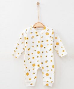 Βρεφικό Φορμάκι με Σχέδιο και Ανοιχτά Ποδαράκια - Άσπρο (76851)