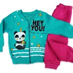 Βρεφικό Σετ Φόρμες Χοντρές Ζακετάκι και Παντελόνι με Σχέδιο - Βεραμάν (76029)