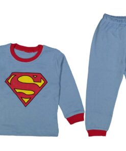 Βρεφικό Σετ Μπλουζίτσα και Παντελονάκι με Σχέδιο Υπερήρωα - Γαλάζιο (ΣΟΥΠ-77232)