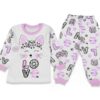 Βρεφικό Σετ Πιτζάμες Λεπτές Μπλούζα και Παντελόνι - Λιλά (76816)